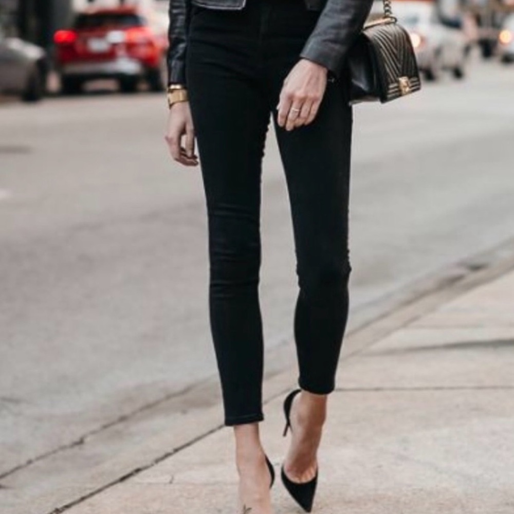 Club Monaco Low-Rise 5-Pocket Skinny Jeans/Pants Black 28 Stretch Cotton Blend